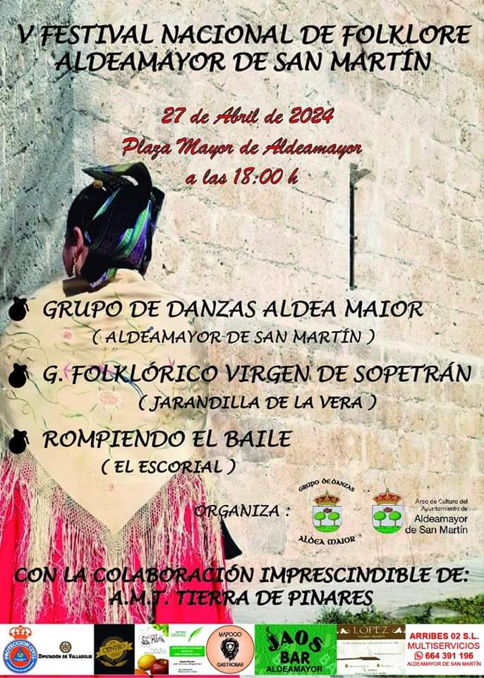 Cartel Festival de Folklore de Aldeamayor de San Martín